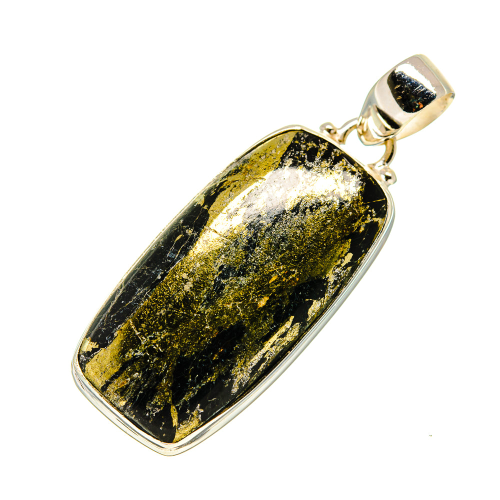 Pyrite In Black Onyx Pendants handcrafted by Ana Silver Co - PD743715
