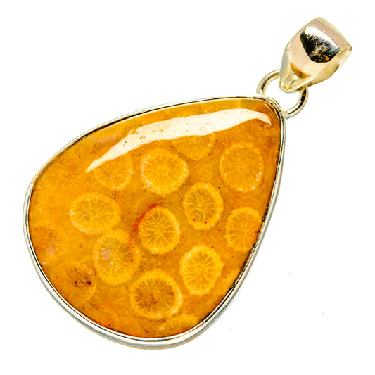 Fossil Coral Pendants handcrafted by Ana Silver Co - PD743788