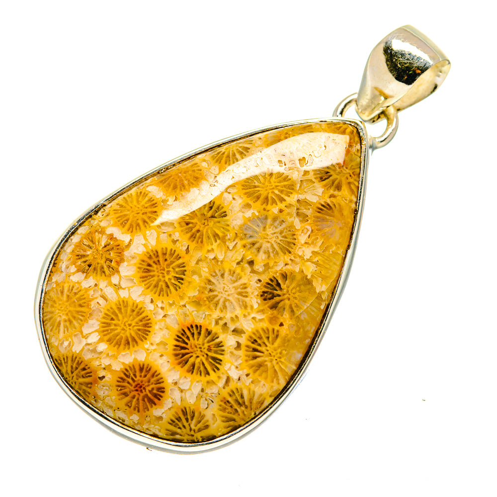 Fossil Coral Pendants handcrafted by Ana Silver Co - PD743809