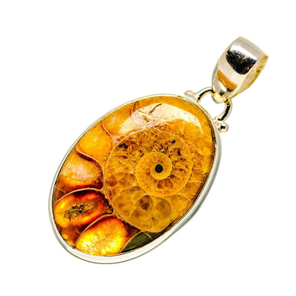 Ammonite Fossil Pendants handcrafted by Ana Silver Co - PD743873