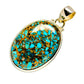 Blue Copper Composite Turquoise Pendants handcrafted by Ana Silver Co - PD743875