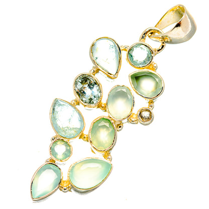 Aqua Chalcedony Pendants handcrafted by Ana Silver Co - PD7439