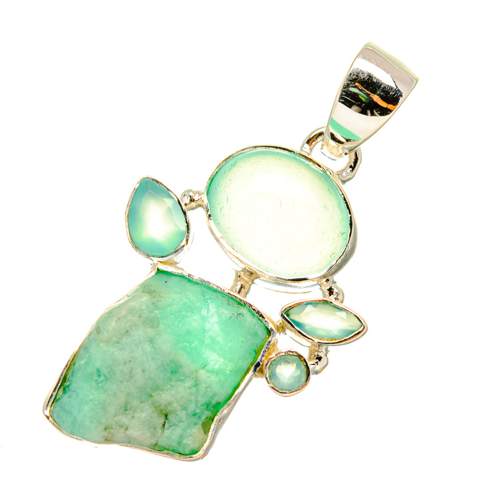 Aqua Chalcedony Pendants handcrafted by Ana Silver Co - PD7440