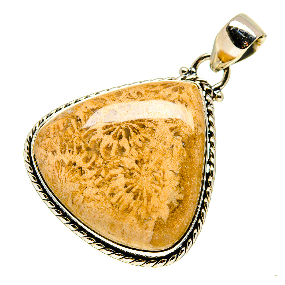 Fossil Coral Pendants handcrafted by Ana Silver Co - PD744129