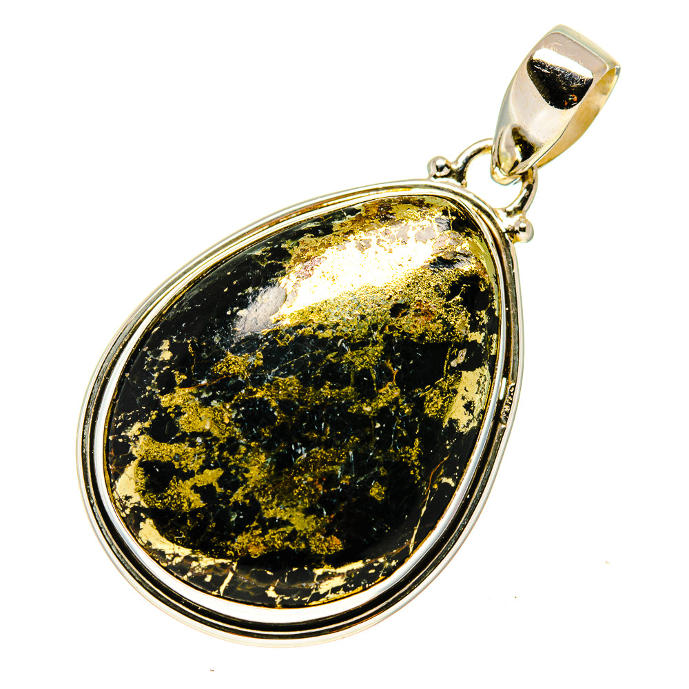 Pyrite In Black Onyx Pendants handcrafted by Ana Silver Co - PD744315