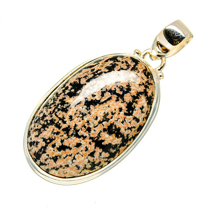 Snowflake Obsidian Pendants handcrafted by Ana Silver Co - PD744322