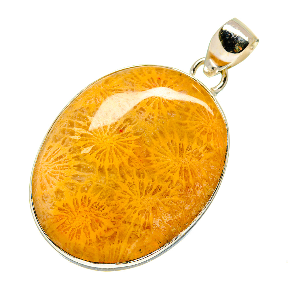 Fossil Coral Pendants handcrafted by Ana Silver Co - PD744533