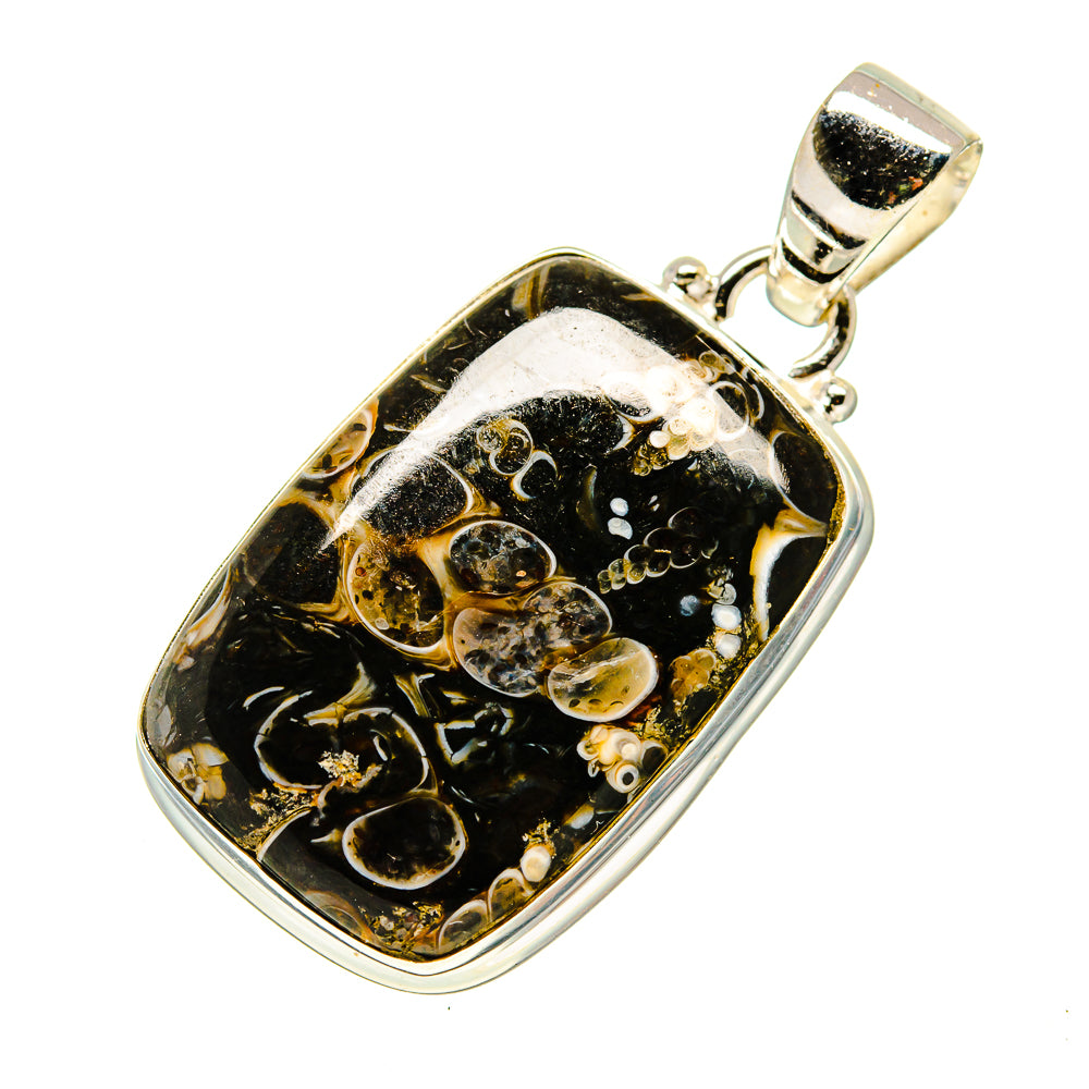 Turritella Agate Pendants handcrafted by Ana Silver Co - PD744584