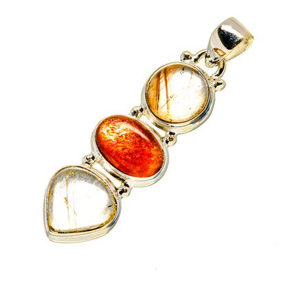 Rutilated Quartz Pendants handcrafted by Ana Silver Co - PD744692