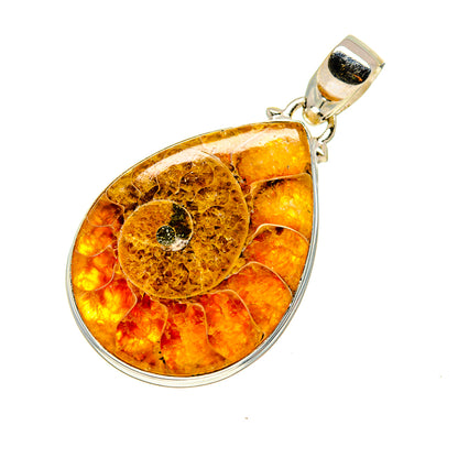 Ammonite Fossil Pendants handcrafted by Ana Silver Co - PD744713
