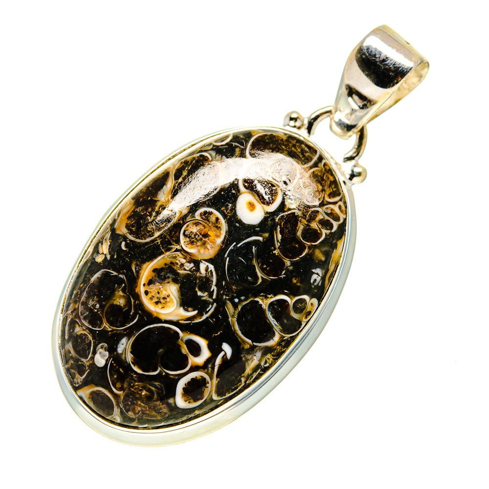 Turritella Agate Pendants handcrafted by Ana Silver Co - PD744793