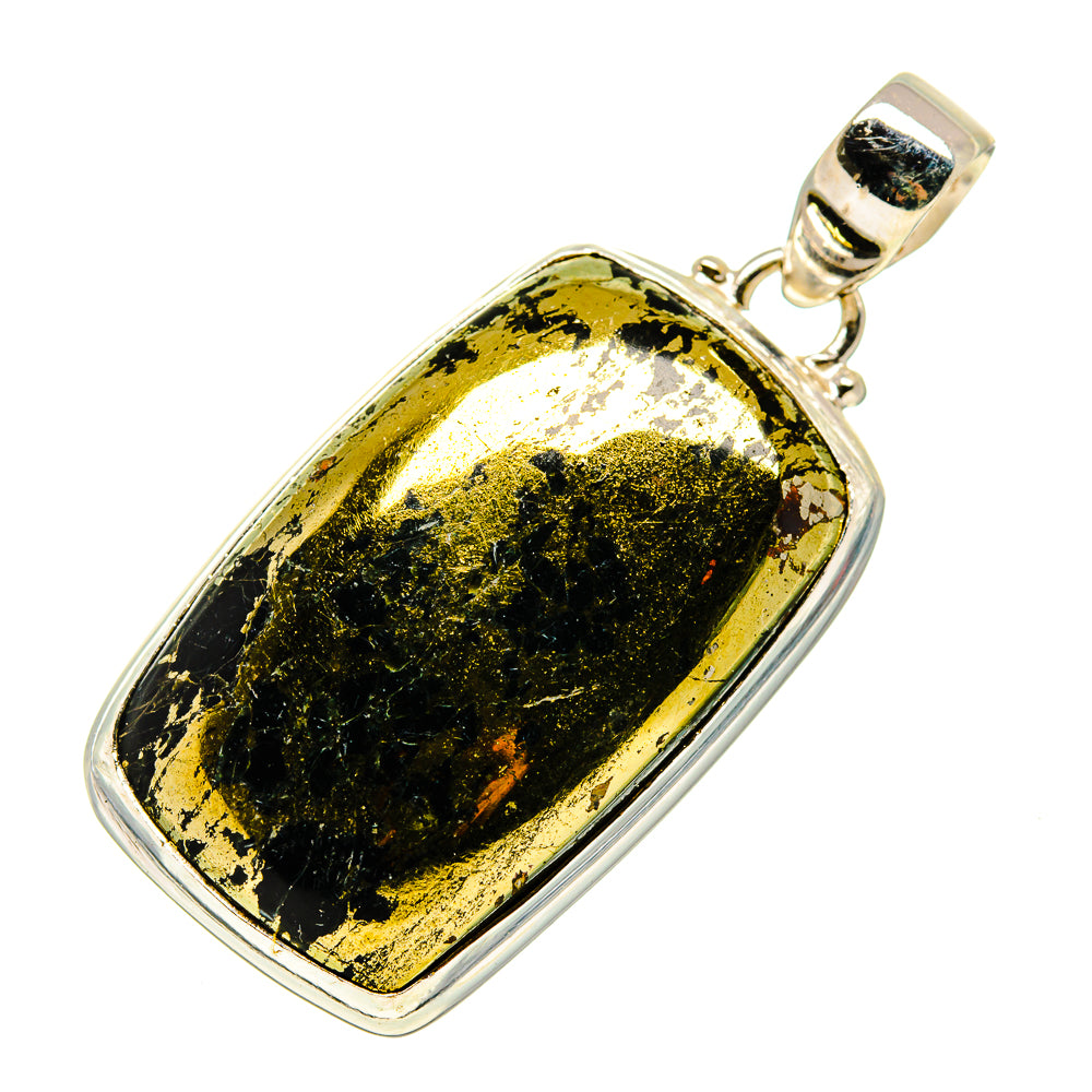 Pyrite In Black Onyx Pendants handcrafted by Ana Silver Co - PD744889