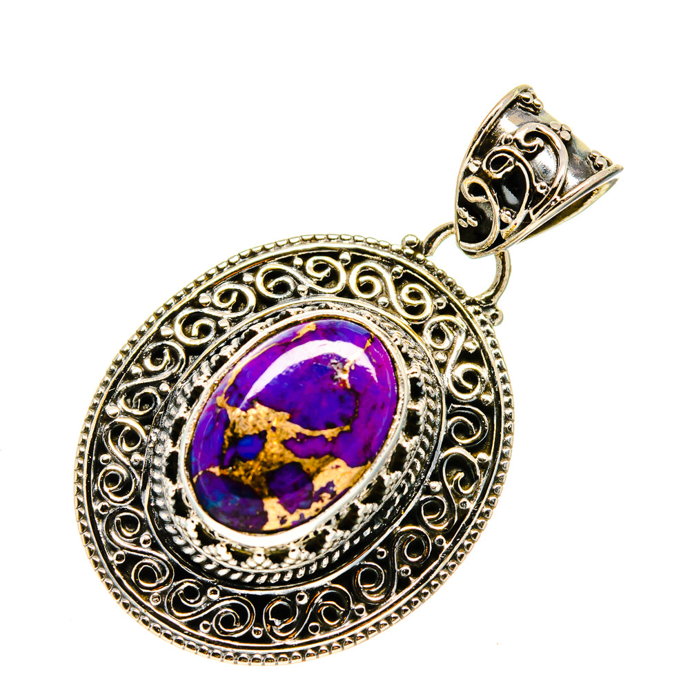 Purple Copper Composite Turquoise Pendants handcrafted by Ana Silver Co - PD744960
