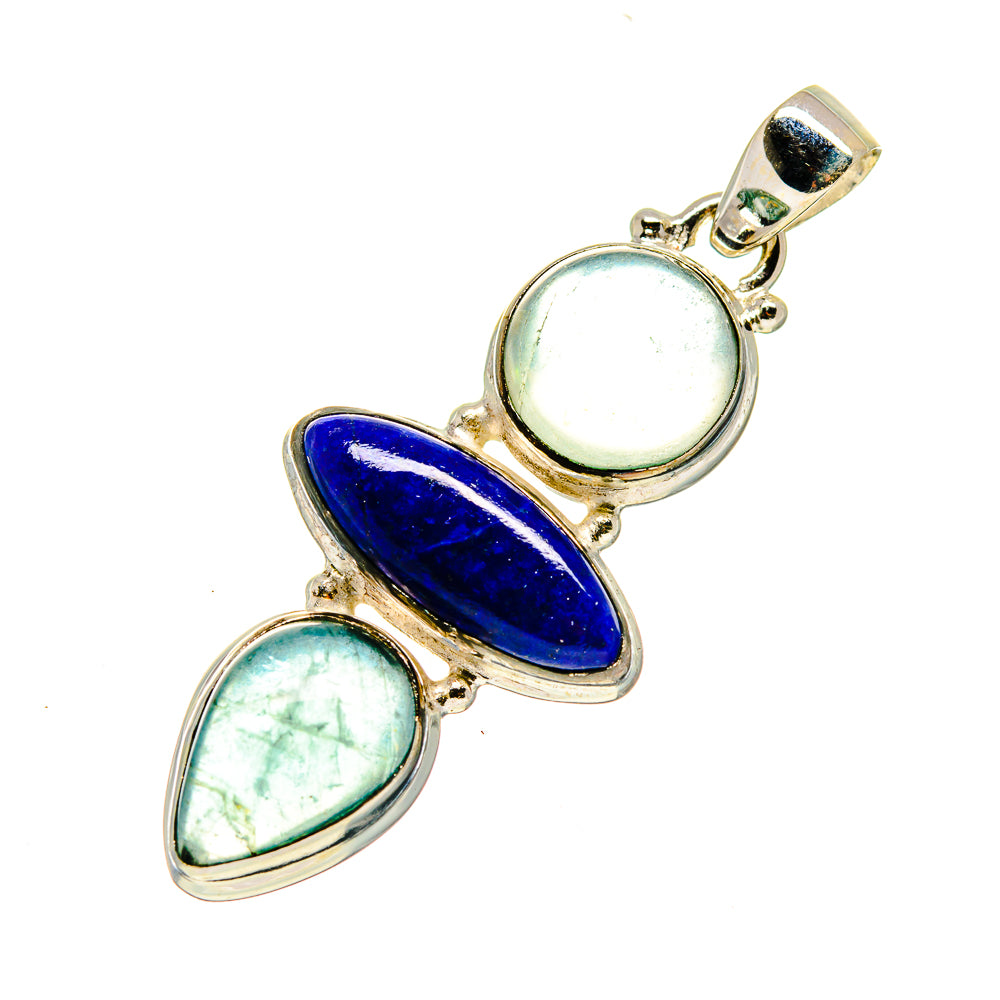 Blue Fluorite Pendants handcrafted by Ana Silver Co - PD745055