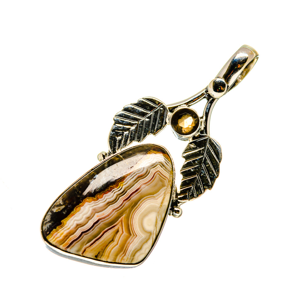 Laguna Lace Agate Pendants handcrafted by Ana Silver Co - PD745076