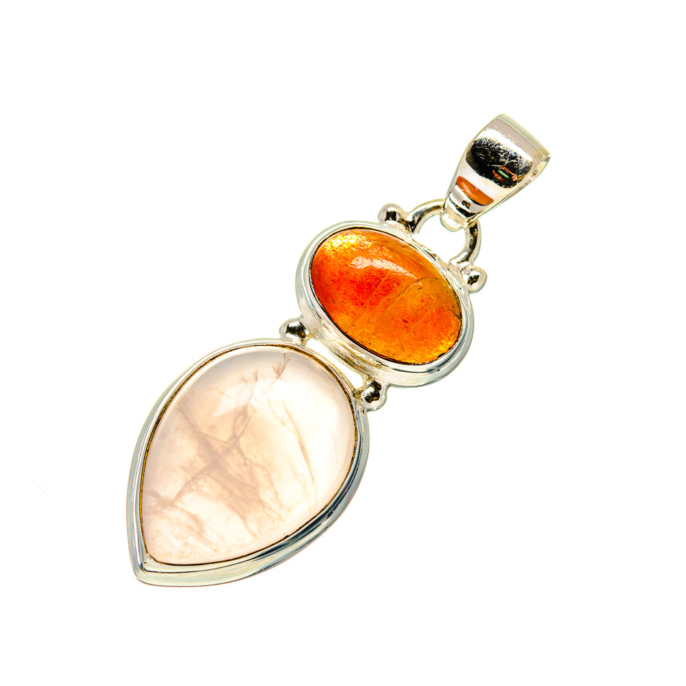 Rose Quartz Pendants handcrafted by Ana Silver Co - PD745183