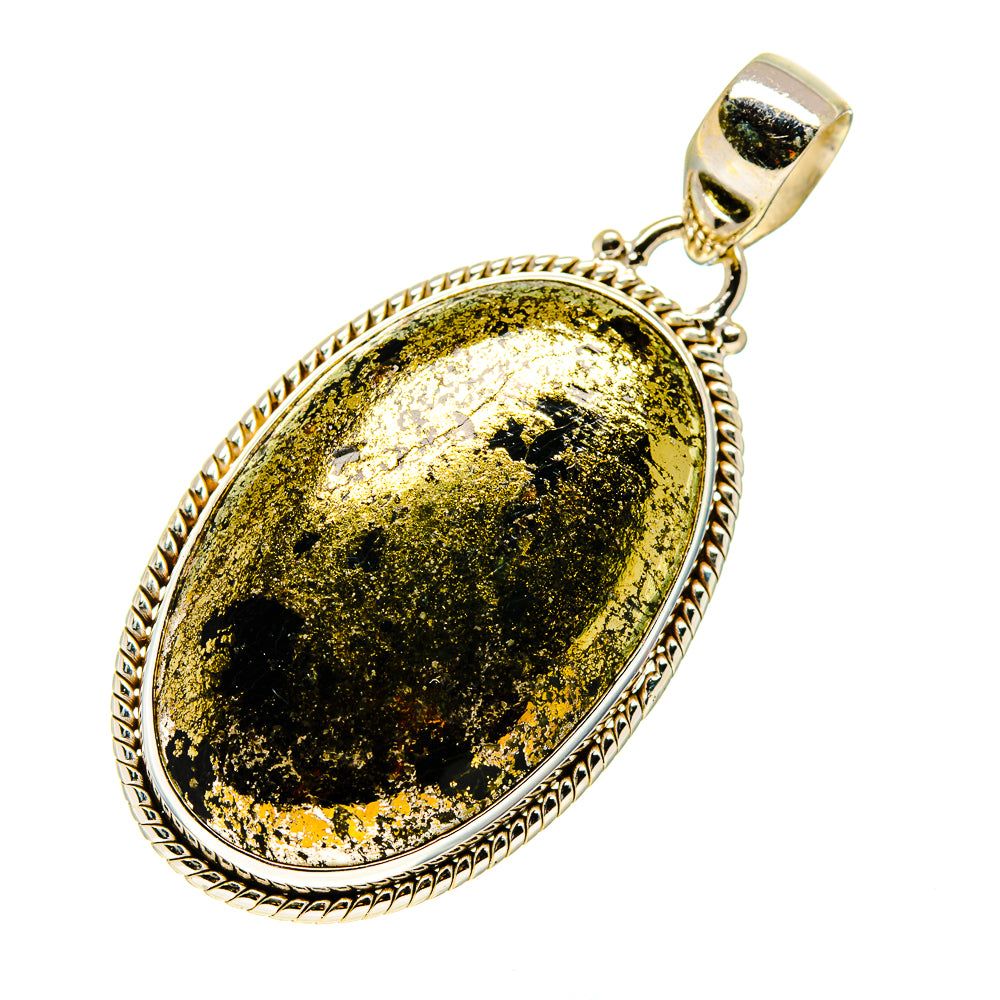 Pyrite In Black Onyx Pendants handcrafted by Ana Silver Co - PD745227