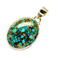 Blue Copper Composite Turquoise Pendants handcrafted by Ana Silver Co - PD745260