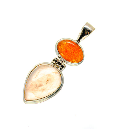 Rose Quartz Pendants handcrafted by Ana Silver Co - PD745333