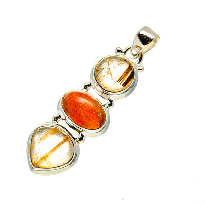 Rutilated Quartz Pendants handcrafted by Ana Silver Co - PD745381