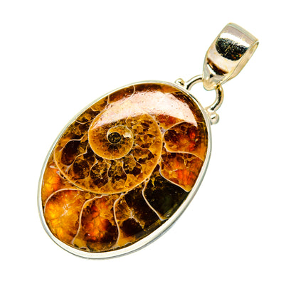 Ammonite Fossil Pendants handcrafted by Ana Silver Co - PD745402
