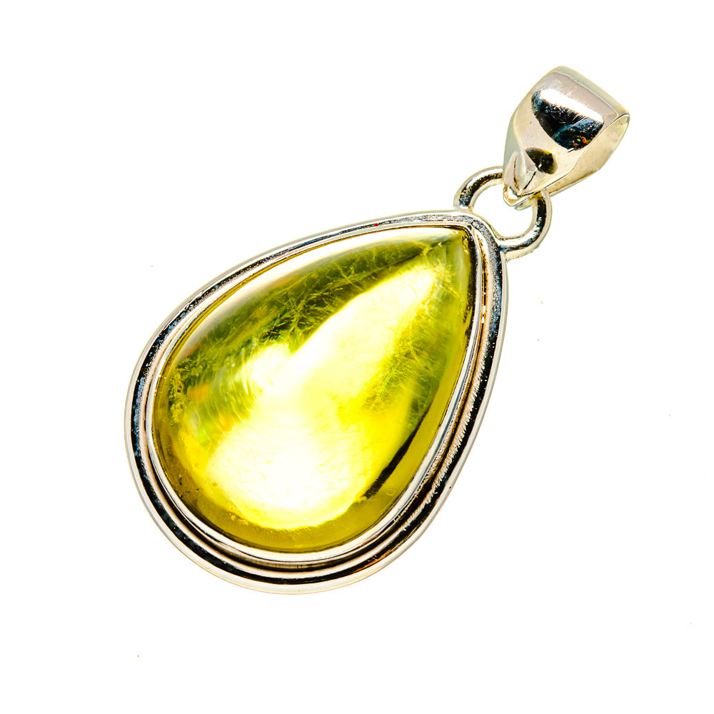 Olive Quartz Pendants handcrafted by Ana Silver Co - PD745411