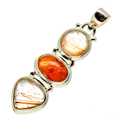 Rutilated Quartz Pendants handcrafted by Ana Silver Co - PD745443