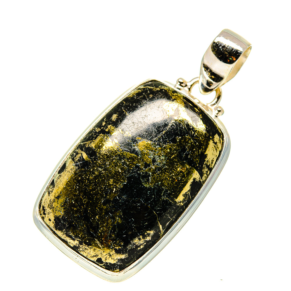 Pyrite In Black Onyx Pendants handcrafted by Ana Silver Co - PD745562