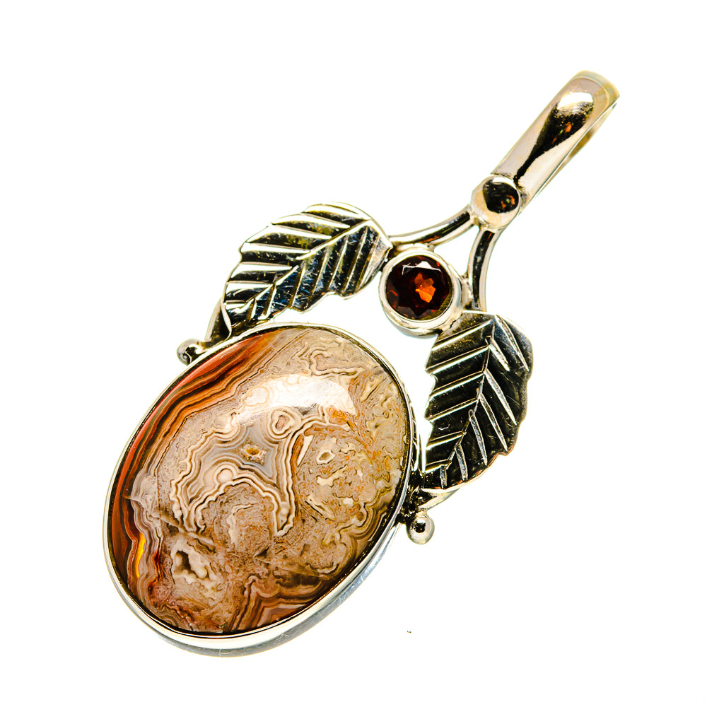 Laguna Lace Agate Pendants handcrafted by Ana Silver Co - PD745628