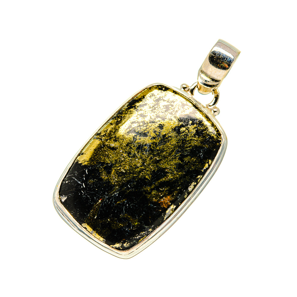 Pyrite In Black Onyx Pendants handcrafted by Ana Silver Co - PD745675