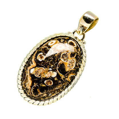 Turritella Agate Pendants handcrafted by Ana Silver Co - PD745876
