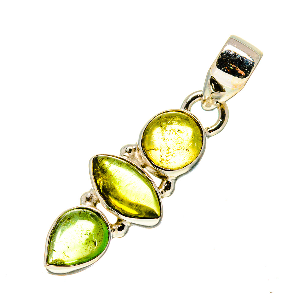 Olive Quartz Pendants handcrafted by Ana Silver Co - PD745942