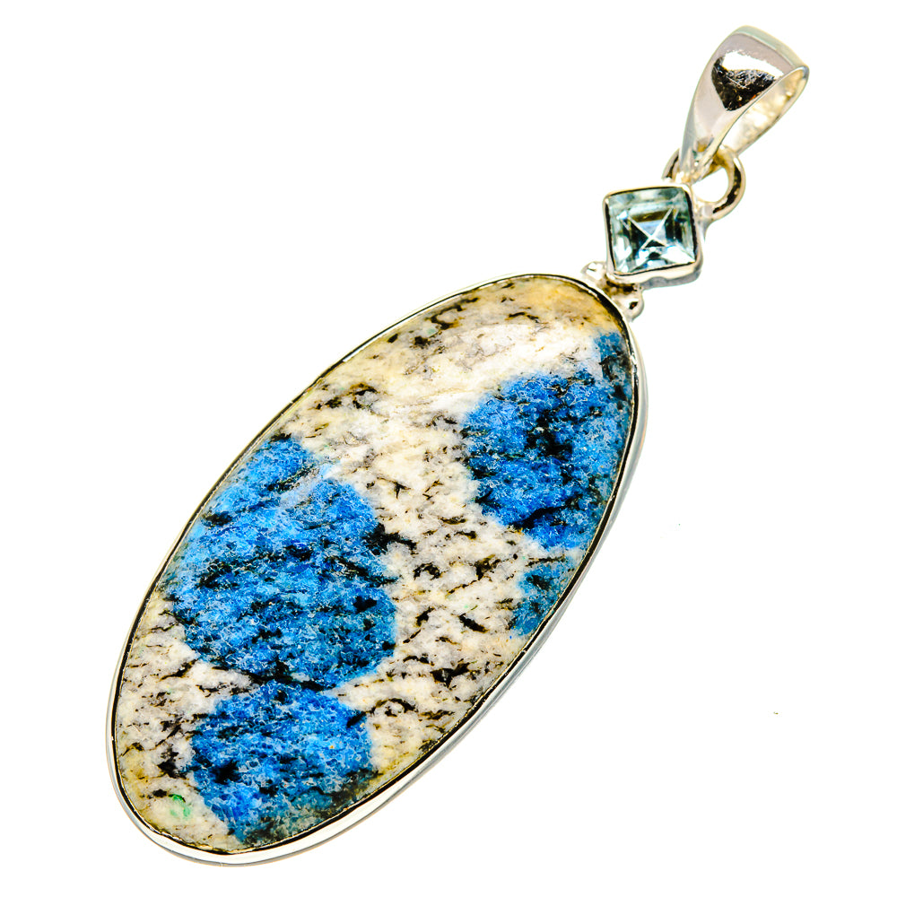 K2 Blue Azurite Pendants handcrafted by Ana Silver Co - PD746107
