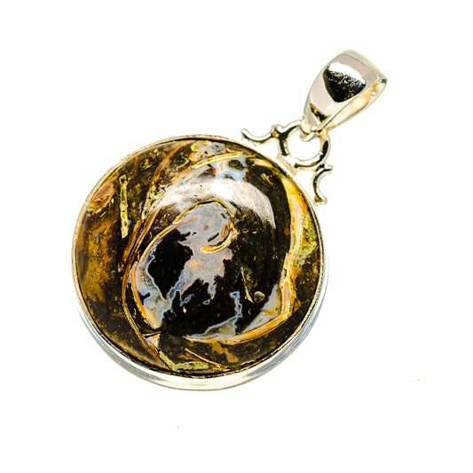 Marston Marble Fossil Pendants handcrafted by Ana Silver Co - PD746136