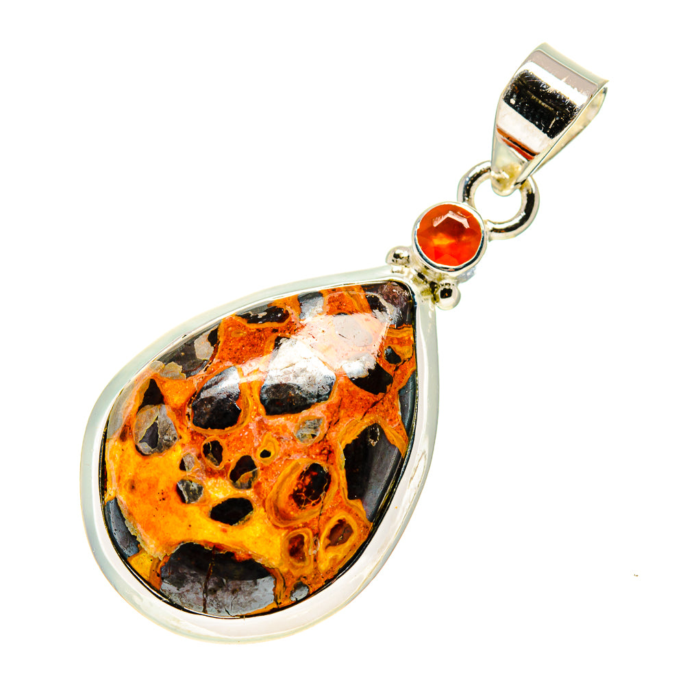 Chert Breccia, Carnelian Pendants handcrafted by Ana Silver Co - PD746177