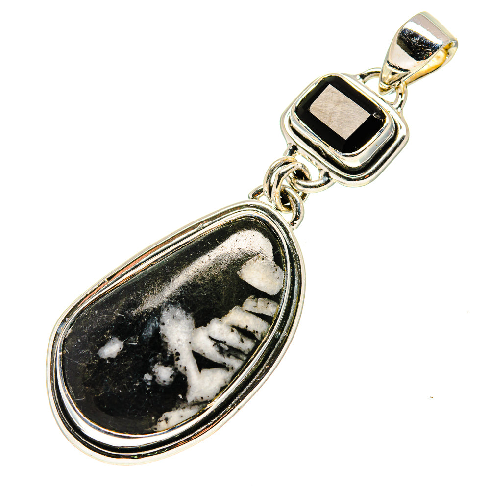 Pinolith Jasper, Black Onyx Pendants handcrafted by Ana Silver Co - PD746231