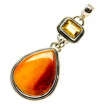 Mookaite, Citrine Pendants handcrafted by Ana Silver Co - PD746260