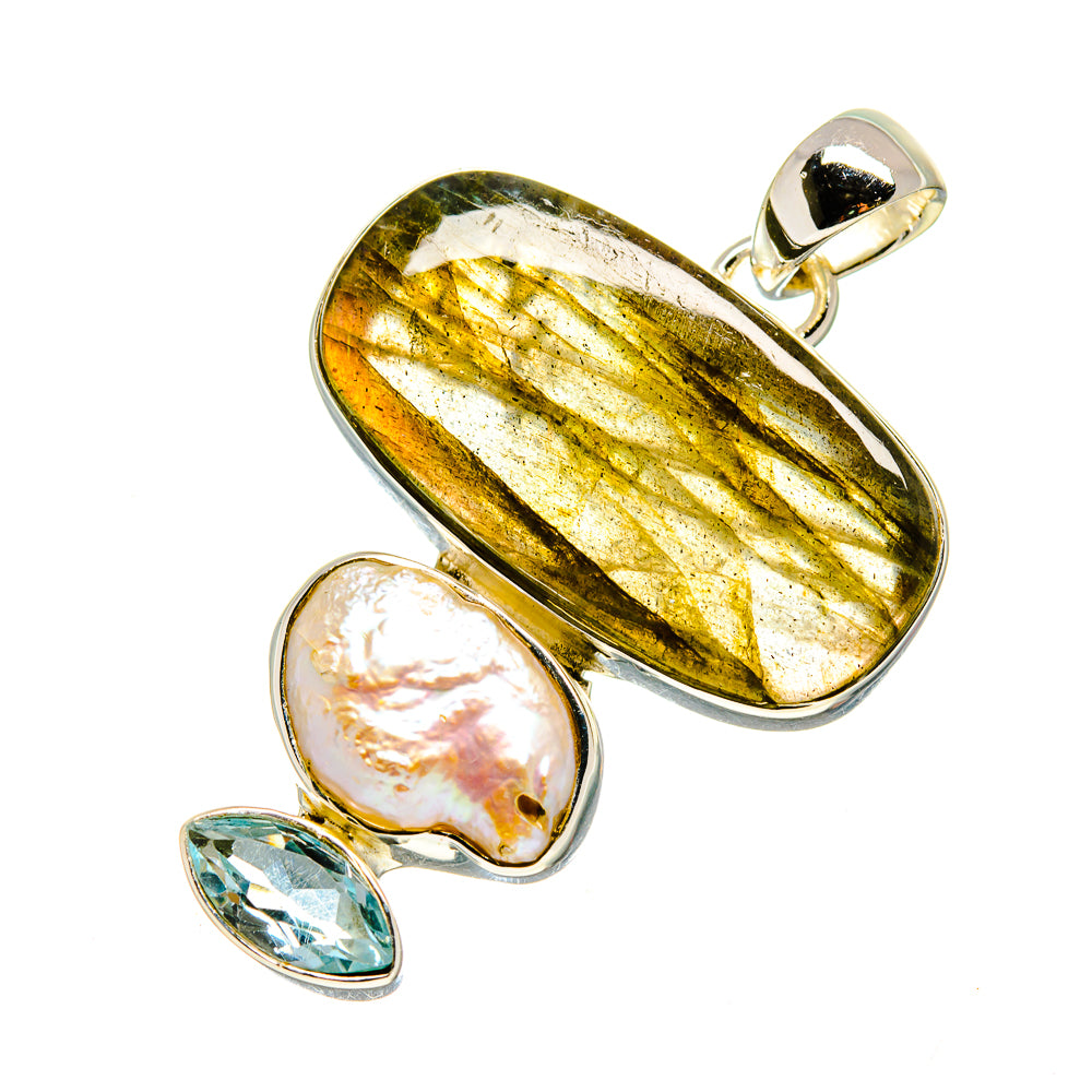 Labradorite Pendants handcrafted by Ana Silver Co - PD746575