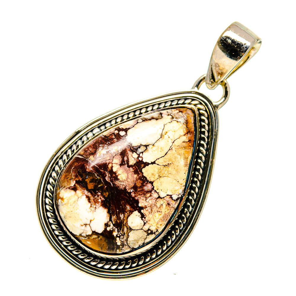 Peanut Wood Jasper Pendants handcrafted by Ana Silver Co - PD746694