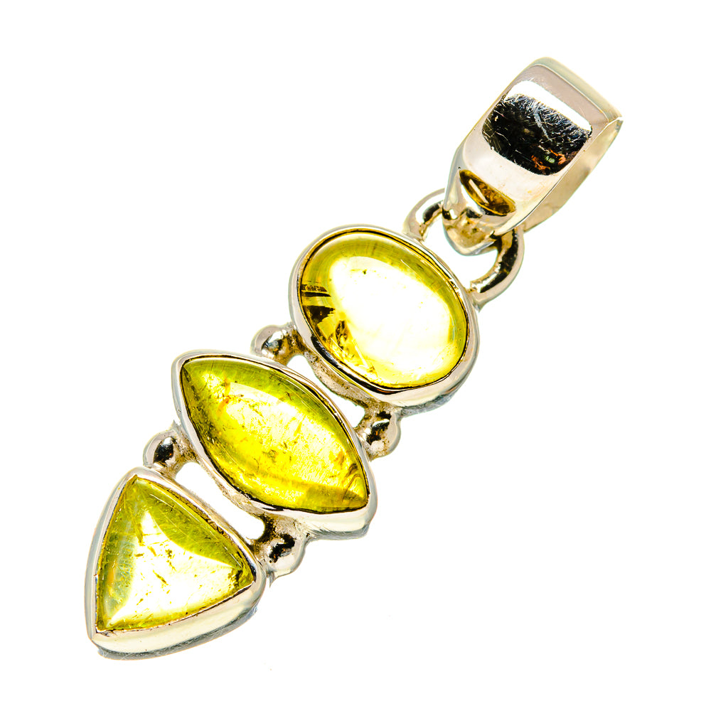 Olive Quartz Pendants handcrafted by Ana Silver Co - PD746721