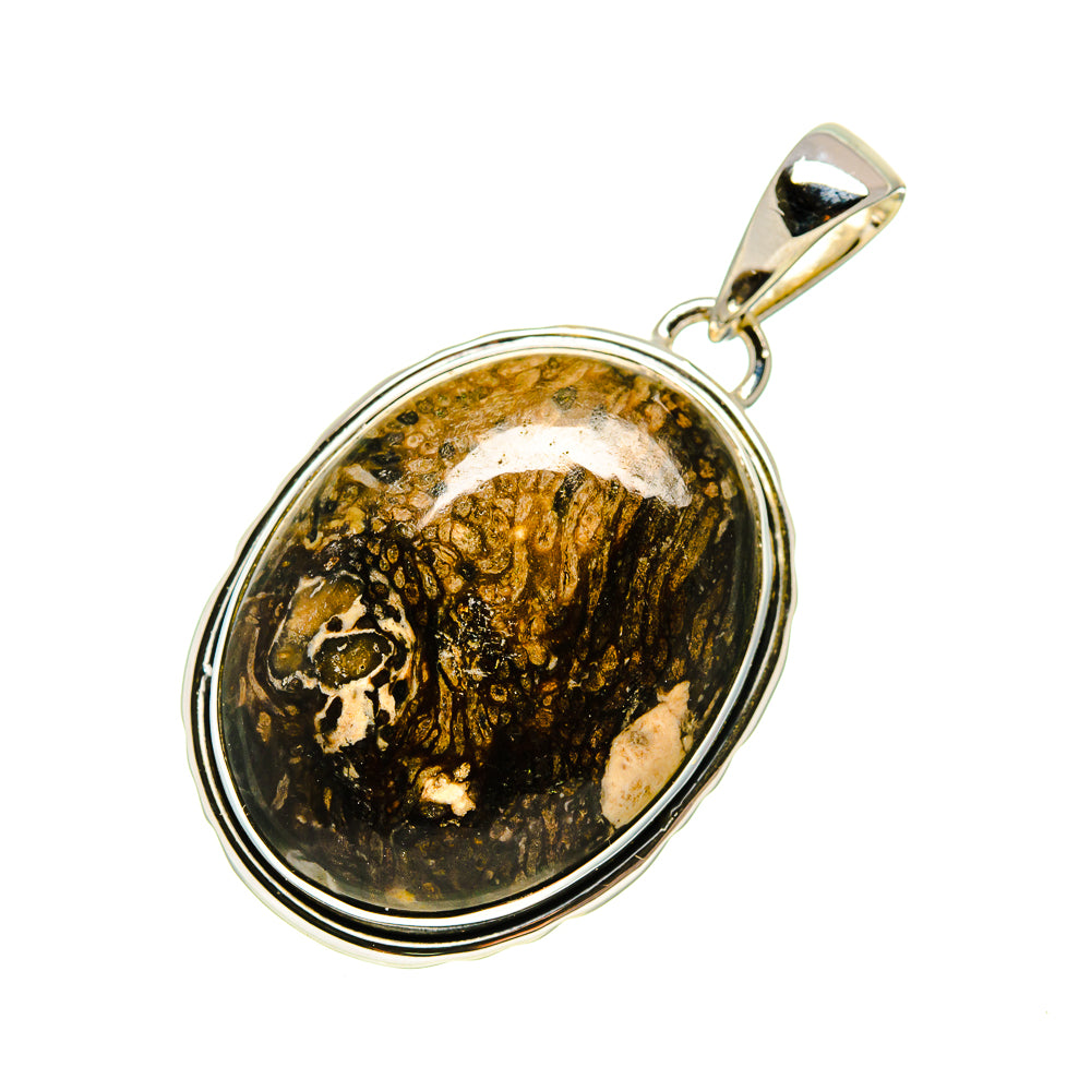 Turritella Agate Pendants handcrafted by Ana Silver Co - PD746786 - Photo 2