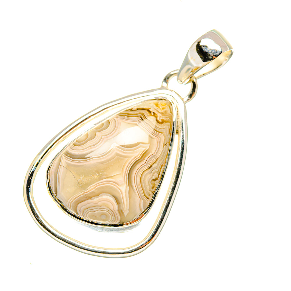 Laguna Lace Agate Pendants handcrafted by Ana Silver Co - PD7468