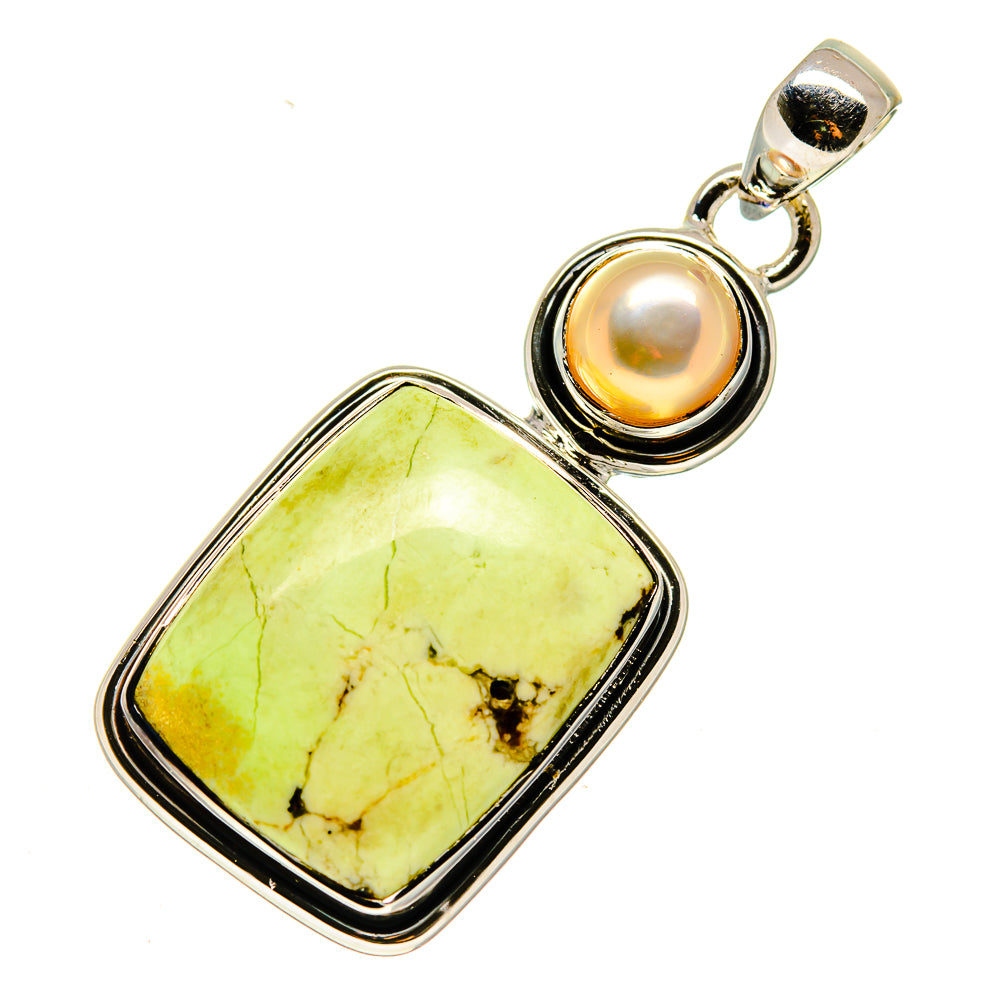Lemon Chrysoprase Pendants handcrafted by Ana Silver Co - PD747024