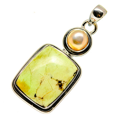 Lemon Chrysoprase Pendants handcrafted by Ana Silver Co - PD747024