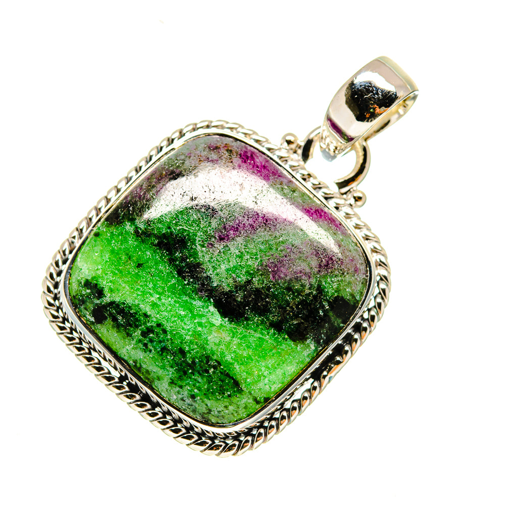 Ruby Zoisite Pendants handcrafted by Ana Silver Co - PD747244
