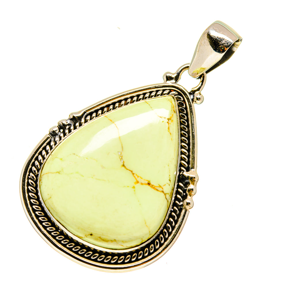 Lemon Chrysoprase Pendants handcrafted by Ana Silver Co - PD747351