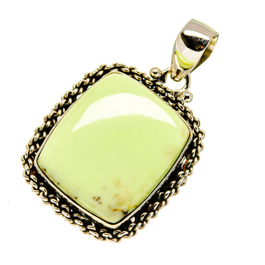 Lemon Chrysoprase Pendants handcrafted by Ana Silver Co - PD747396