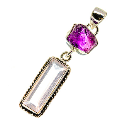 Rose Quartz Pendants handcrafted by Ana Silver Co - PD747861