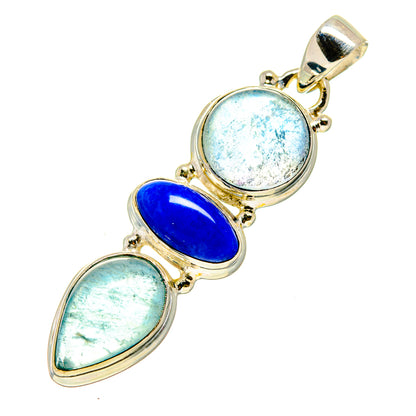 Blue Fluorite Pendants handcrafted by Ana Silver Co - PD747977