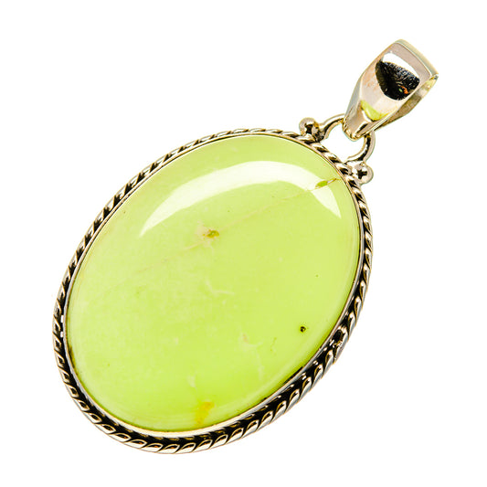 Lemon Chrysoprase Pendants handcrafted by Ana Silver Co - PD748103